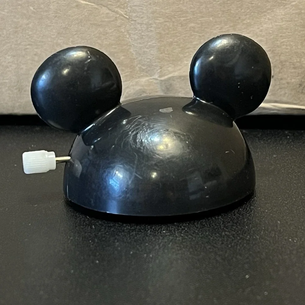 Disney Wind-Up Mickey Mouse Club Ears Mouseketeers 1990's Rolling Toy Vintage